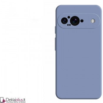 Liquid Air silikoninis levandų pilka dėklas - su kameros apsauga (Google Pixel 9)